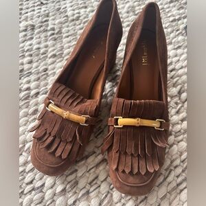 Brown Suede Fringe Loafers - J McLaughlin